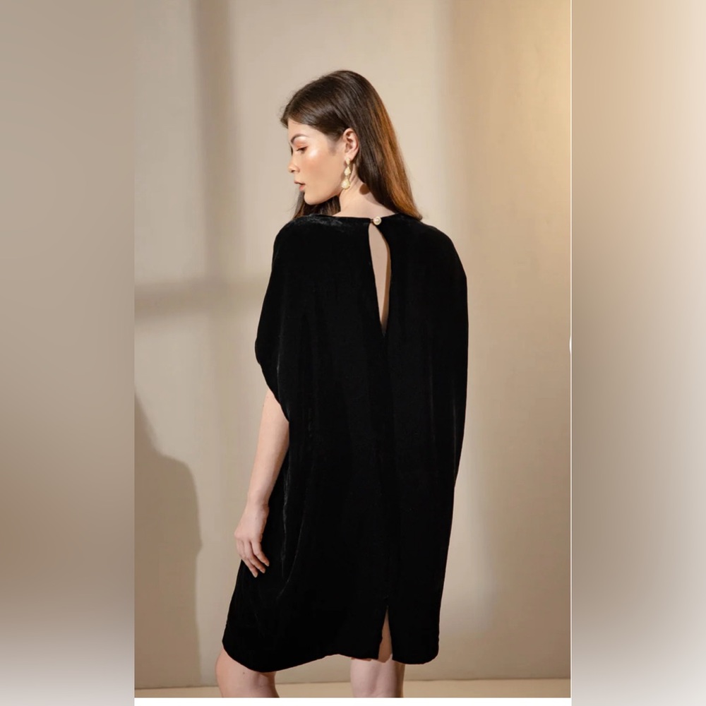 Luala Silk Velvet Dress Womens Medium Large‎ Quiet Luxury Old Money Evening Luxe
